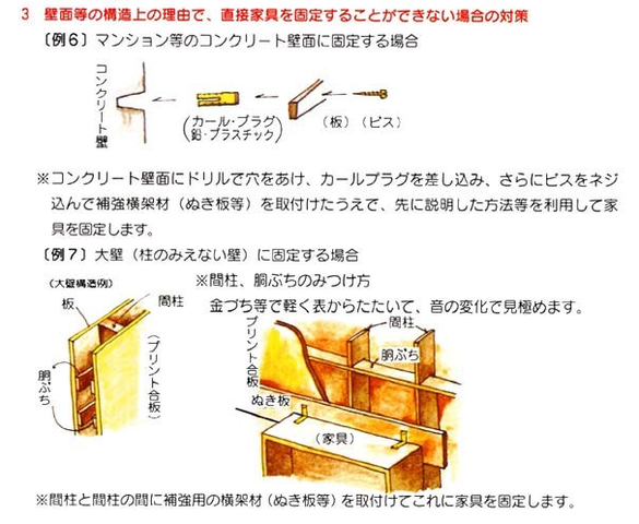 家具の転倒防止対策５