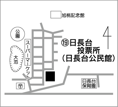 日長台投票所の地図