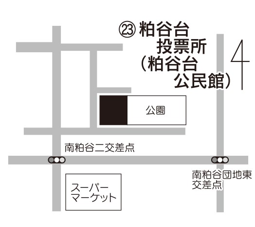 粕谷台投票所の地図