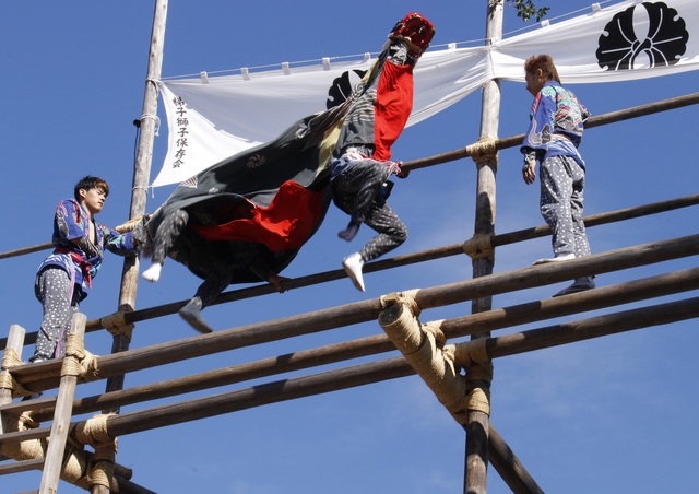 梯子獅子の様子