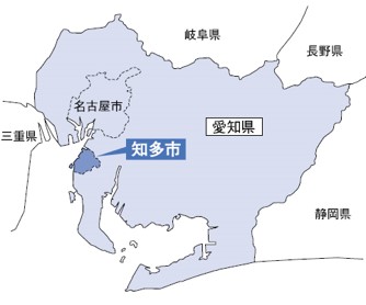 愛知県知多市位置