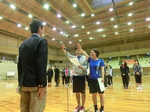 ミニテニス大会の開会様子
