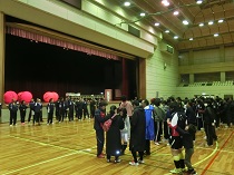 キンボール大会開会式の様子