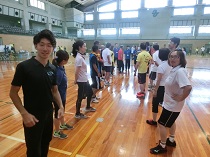 ディスクドッヂ試合前の様子