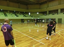 ミニテニス試合中