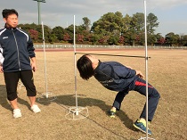 新種目の体験中