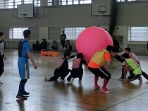 キンボールスポーツ大会の様子