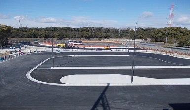 ロータリー及び道路の施工状況