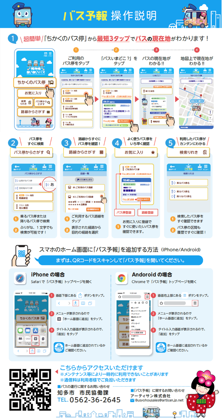 バス予報操作方法