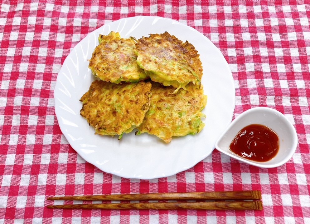 キャベツと桜えびのお焼き.JPG