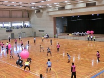 市キンボールスポーツ大会の様子